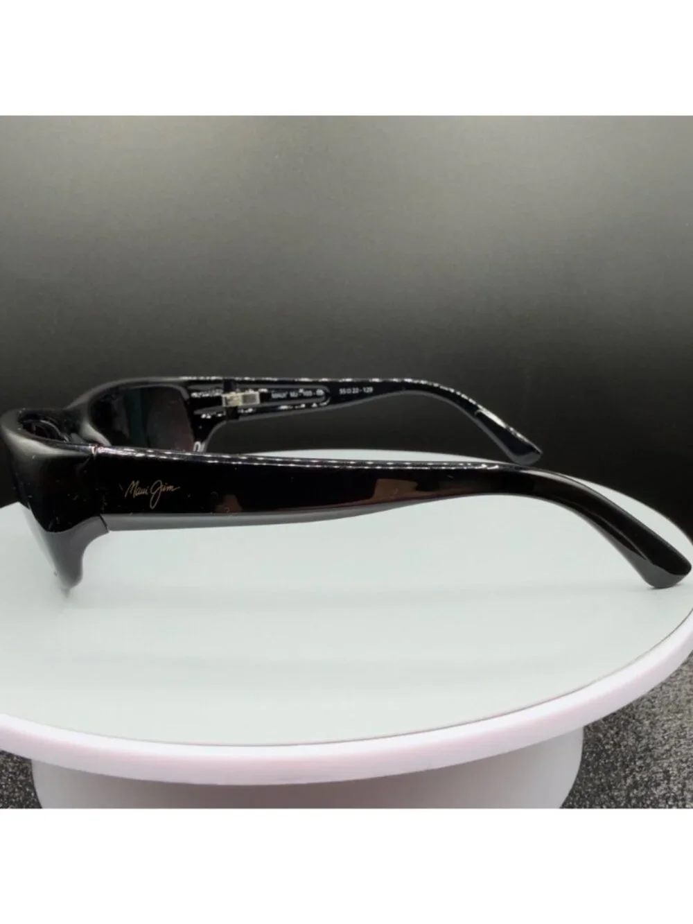 Maui Jim Stingray Sunglasses MJ 103-02 Gloss Black Grey Lenses 55 22 129